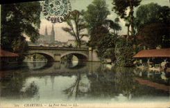 CPA Chartres Le Pont Neuf lavoir