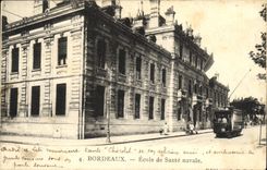 CPA Bordeaux Ecole de Sante navale Tramway