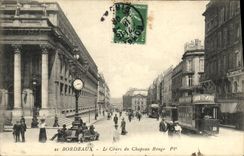 CPA Bordeaux Le Cours du Chapeau Rouge Tramway