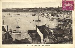 VINTAGE POSTCARD Cancale View Boats