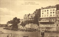 CPA Dinard Vue prise a l arrivee Hotel Bellevue Restaurant