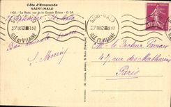 VINTAGE POSTCARD Holy Malo Roads Seen of the Large Lock