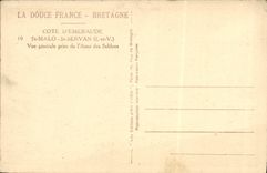 VINTAGE POSTCARD St Malo St Servan View taken of L Handle of Fine sands