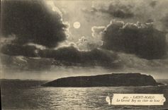 VINTAGE POSTCARD Holy Malo the Large Bey with the moonlight