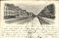 CPA Rennes Le Quai Duguay Truin