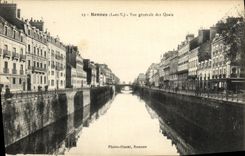 CPA Rennes Vue Generale des Quais