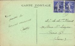 POSTAL Mordelles de la VENDIMIA vista de Moulis