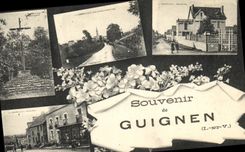 POSTAL Guignen santo de la VENDIMIA