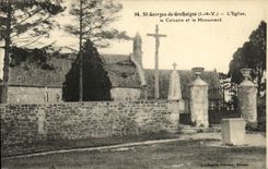 POSTAL St Jorte de Grehaigne de la VENDIMIA el martirio y el monumento