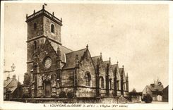 POSTAL Louvigne de la VENDIMIA de los servicios L iglesia