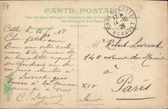 VINTAGE POSTCARD Sete View has flight D bird