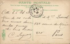 POSTAL Sete de la VENDIMIA que la cornisa lleva de Laneau