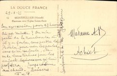 VINTAGE POSTCARD Montpellier Panorama Towards L Church Sainte Anne