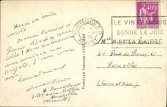 VINTAGE POSTCARD Montpellier Park of L esplanade Swans