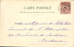 VINTAGE POSTCARD Puisseguin close Libourne View Dimension of L church