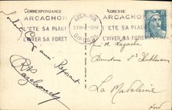 VINTAGE POSTCARD Arcachon View of the Beach