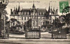 VINTAGE POSTCARD Arcachon Dimensions D Argent the Casino of the Beach