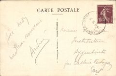 VINTAGE POSTCARD Arcachon Les Bains Pleasure boats leaving in cruising on the basin