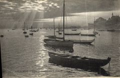 VINTAGE POSTCARD Dimension D Money Arcachon Effect of clouds on the basin