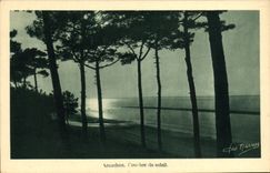 VINTAGE POSTCARD Dimension D Money Arcachon Sunset