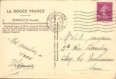 CPA Bordeaux Place des Quinconces et Monument des Girondins 