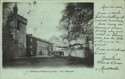 VINTAGE POSTCARD Castle of St Blancard Court D Honor