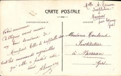 VINTAGE POSTCARD Mauleon D Armagnac Street of the Post office