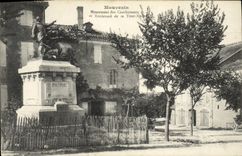 VINTAGE POSTCARD Mauvezin Monument of the combatants and boulevard of the new Earth