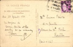 CPA Les Landes De Gascogne Les Chenes lieges Berger moutons