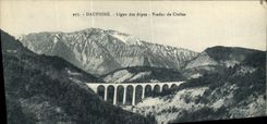 VINTAGE POSTCARD Line of the Alps Viaduct of Clellles