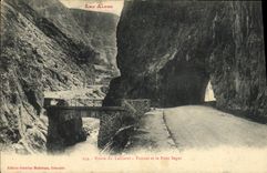 VINTAGE POSTCARD Road of Lautaret Tunnel and the Segut Bridge