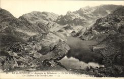 VINTAGE POSTCARD Climbing of Belledonue the Long Lake Lozieres and the Large one Launches