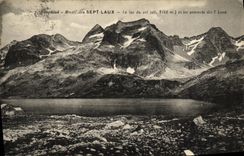 VINTAGE POSTCARD Dauphine Solid mass of the Seven Laux and tops of the 7 Laux