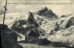 VINTAGE POSTCARD Dauphine Surroundings of the Low register Meije Seen of Chazelet