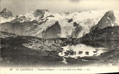 VINTAGE POSTCARD the Dauphine Plate D Emparis the Lake Leris and Meije