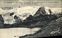 VINTAGE POSTCARD Dauphine Low register the Glacier of the Mount of Lans and the Peak of Seen Plate of Paris