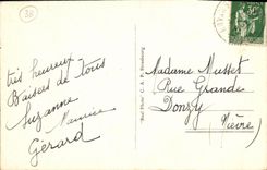 POSTAL Vercors Pont de la VENDIMIA en las cascadas de Royans de Bourne