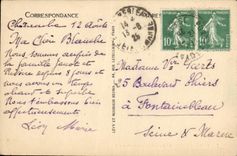 VINTAGE POSTCARD Bridge in Royans View