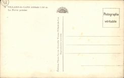 VINTAGE POSTCARD Villard de Lans Pierre pointed