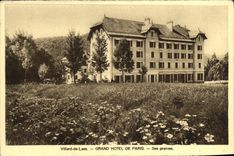 VINTAGE POSTCARD Villard de Lans Large Hotel of Paris meadows