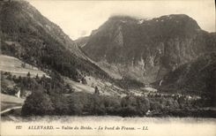 VINTAGE POSTCARD Allevard Valley of Breda Fund of France
