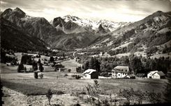 MODERN CARD Dauphine Isere the Tool bag D Allevard hotels of Curtillard estival Station and solid mass of the Seven Laux