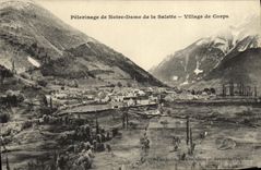 VINTAGE POSTCARD Pilgrimage of Notre Dame of Salette Village of Body