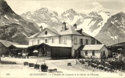 VINTAGE POSTCARD the Dauphine L Old people s home of Lautaret and the Glacier of L Man