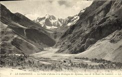 VINTAGE POSTCARD Dauphine the Valley D Arsine and the Assembly of the Lambs seen of the Road of Lautaret