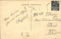 VINTAGE POSTCARD the Collar of Lautaret Laces of Galibier and the rock of Large Galibier