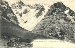 VINTAGE POSTCARD Collar of Lautaret the Glacier of L Man
