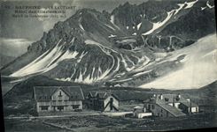 Hotel de Dauphine Lautaret de la POSTAL de la VENDIMIA de los glaciares y de la masa solida de Gombeynot