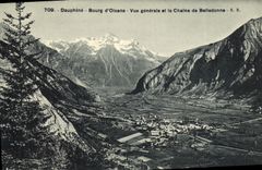 VINTAGE POSTCARD Dauphine Borough D Oisans View and the Chain of Belledonne