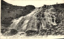 VINTAGE POSTCARD the Dauphine Solid mass of L Oisans Cascades of the Seven Laux